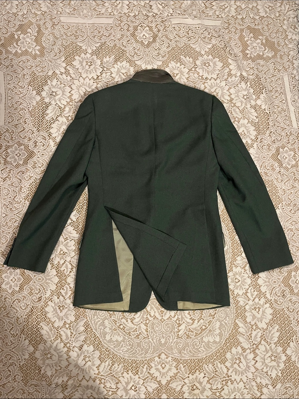 1970s The Attic Union Made Longline Suit Set, Sage Green, Size M Tall - Picture 8 of 14